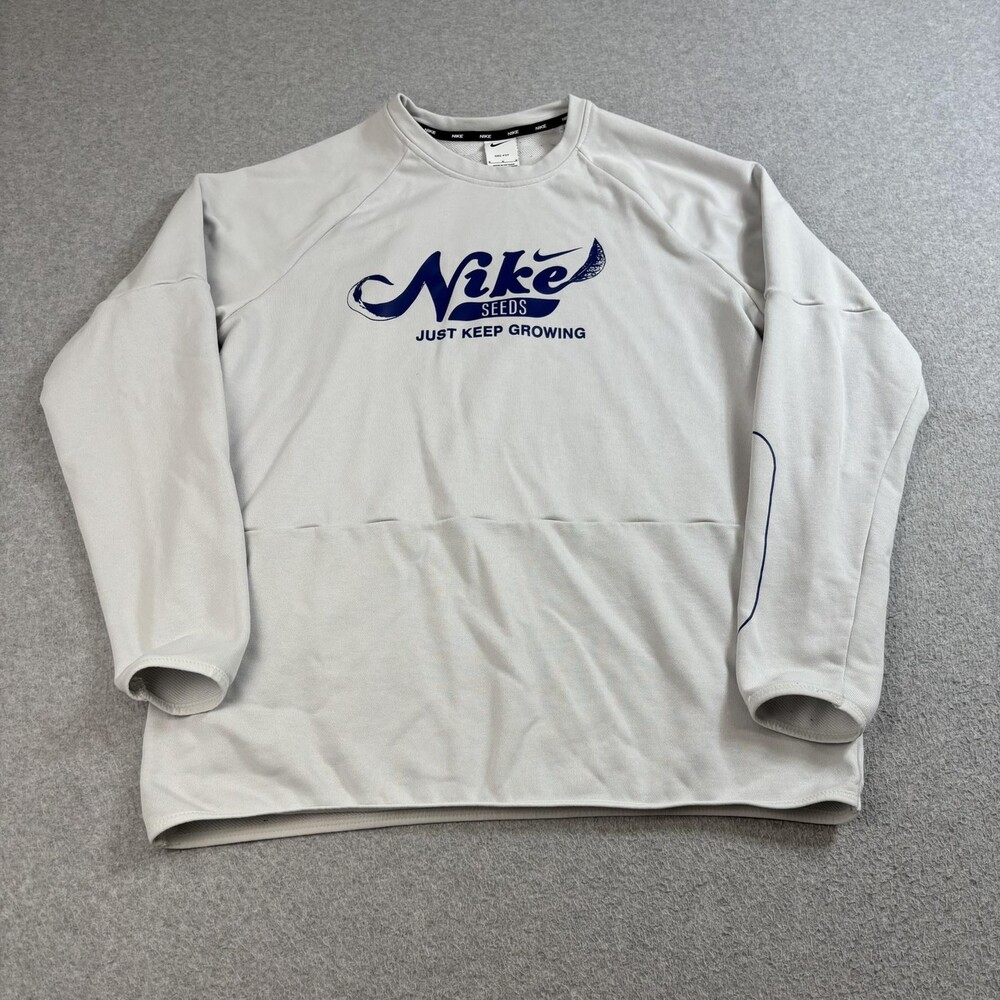 Nike Dri-FIT Long Sleeve Shirt Women Medium Seeds Just Keep Growing Athleisure